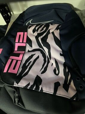 Nike Black & Pink Zebra Panel Backpack